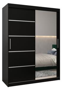Szafa przesuwna garderoba Verona 2 150 wys. 200 cm czarny + czarny