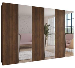 Szafa uchylna otwierana Piano 2 300 (3x100) wys. 202 cm orzech warmia + u. kaszmir