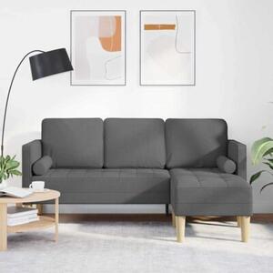 Zestaw sof z poduszkÄ ciemnoszary 173 x 131 x 67 cm poliester
