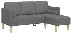 Zestaw sof z poduszkÄ ciemnoszary 173 x 131 x 67 cm poliester