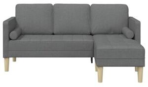Zestaw sof z poduszkÄ ciemnoszary 173 x 131 x 67 cm poliester