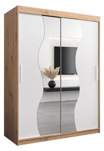 Szafa przesuwna garderoba Madryt 150 wys. 200 cm artisan + biaÅy