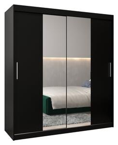 Szafa przesuwna garderoba Tokyo 1 180 wys. 200 cm czarny + czarny
