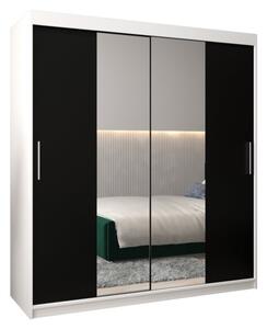 Szafa przesuwna garderoba Tokyo 1 180 wys. 200 cm biaÅy + czarny
