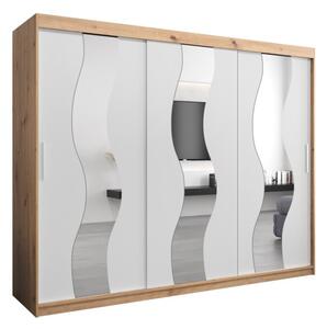 Szafa przesuwna garderoba Sewilla 250 wys. 200 cm artisan + biaÅy
