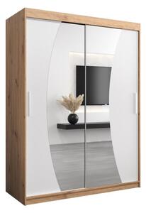 Szafa przesuwna garderoba Wave 150 wys. 200 cm artisan + biaÅy