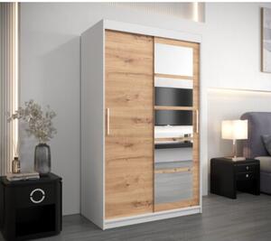 Szafa przesuwna garderoba Roma 1 120 wys. 200 cm biaÅy + artisan