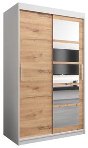 Szafa przesuwna garderoba Roma 1 120 wys. 200 cm biaÅy + artisan