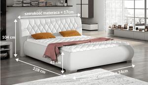 Łóżko tapicerowane 81218 M&K foam Koło 100x200