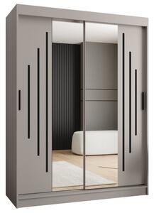 Szafa przesuwna z lustrem garderoba Rubino Y1 150 wys. 200 cm kaszmir