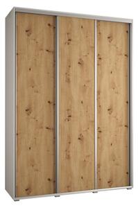 Szafa przesuwna wysoka Davos 1 180, gÅ. 45 cm biaÅy + artisan + srebrny