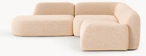 Narożna sofa modułowa Bouclé z szezlongiem Wolke (4-osobowa)