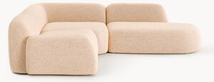 Narożna sofa modułowa Bouclé z szezlongiem Wolke (4-osobowa)