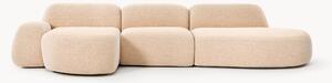 Narożna sofa modułowa Bouclé z szezlongiem Wolke (4-osobowa)