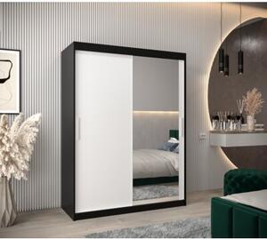 Szafa przesuwna garderoba Tokyo 2 150 wys. 200 cm czarny + czarny