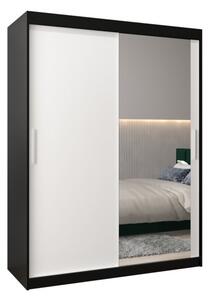 Szafa przesuwna garderoba Tokyo 2 150 wys. 200 cm czarny + czarny