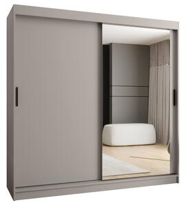 Szafa przesuwna z lustrem garderoba Rubino T2 200 wys. 200 cm kaszmir