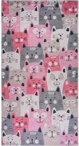 Różowy dywan dziecięcy 80x150 cm Silly Cats – Vitaus