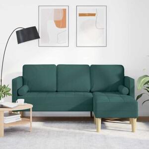 Zestaw sof z poduszkÄ ciemna zieleÅ 173 x 131 x 67 cm poliester