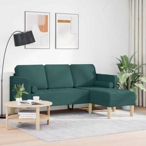 Zestaw sof z poduszkÄ ciemna zieleÅ 173 x 131 x 67 cm poliester