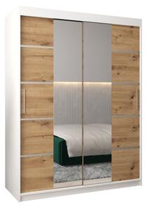 Szafa przesuwna garderoba Verona 4 150 wys. 200 cm biaÅy + artisan