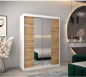 Szafa przesuwna garderoba Verona 4 150 wys. 200 cm biaÅy + artisan