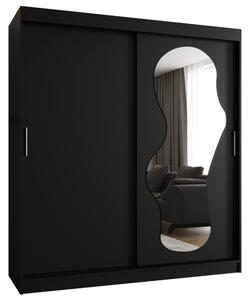 Szafa przesuwna z lustrem garderoba Ultra 180 wys. 200 cm czarny
