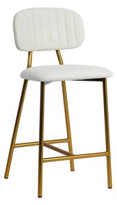 MebleMWM Krzesło barowe FABIOLA BOUCLE białe