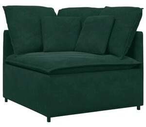 Sofa moduÅowa z poduszkami aksamitna ciemnozielona