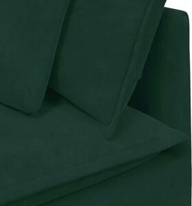 Sofa moduÅowa z poduszkami aksamitna ciemnozielona