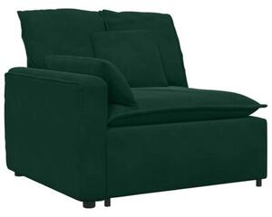 Sofa moduÅowa z poduszkami aksamitna ciemnozielona
