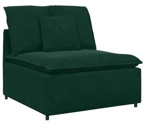 Sofa moduÅowa z poduszkami aksamitna ciemnozielona