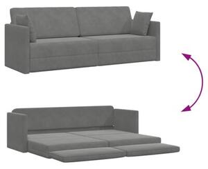 Sofa podÅogowa z funkcjÄ spania ciemnoszary 213 x 70 x 77 cm