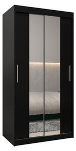 Szafa przesuwna garderoba Tokyo 1 100 wys. 200 cm czarny + czarny