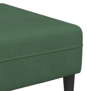 Nowoczesna sofa sztruksowa w ciemnozielonym kolorze, ksztaÅt u, dla 4 osÃ³b
