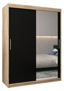 Szafa przesuwna garderoba Tokyo 2 150 wys. 200 cm sonoma + czarny
