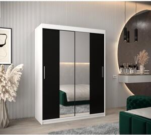 Szafa przesuwna garderoba Tokyo 1 150 wys. 200 cm biaÅy + czarny