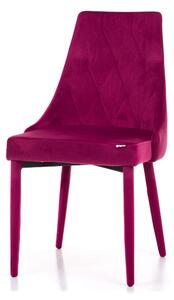 Krzesło tapicerowane do jadalni Volturno rubinowe nowoczesne loft