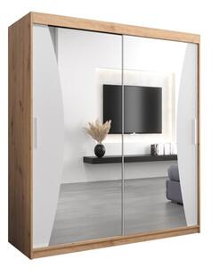 Szafa przesuwna garderoba Monaco 180 wys. 200 cm artisan + biaÅy