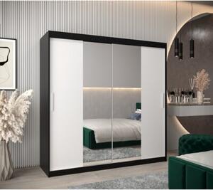 Szafa przesuwna garderoba Tokyo 1 200 wys. 200 cm czarny + czarny