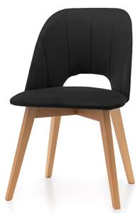 Krzesło tapicerowane do jadalni SK145 czarny welur nowoczesne loft