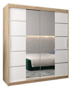 Szafa przesuwna garderoba Verona 4 180 wys. 200 cm sonoma + biaÅy