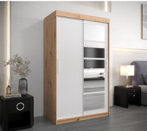 Szafa przesuwna garderoba Roma 1 120 wys. 200 cm artisan + biaÅy