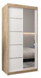 Szafa przesuwna garderoba Verona 2 100 wys. 200 cm sonoma + biaÅy