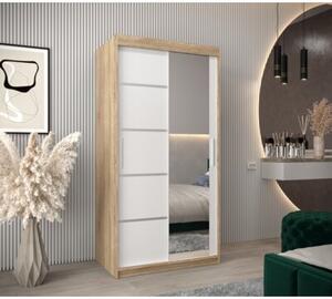 Szafa przesuwna garderoba Verona 2 100 wys. 200 cm sonoma + biaÅy