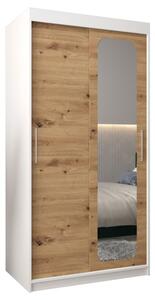 Szafa przesuwna garderoba Promo T2 100 wys. 200 cm biaÅy + artisan