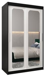 Szafa przesuwna garderoba Promo T3 120 wys. 200 cm czarny + czarny