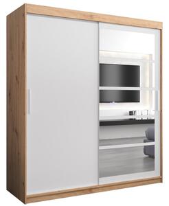 Szafa przesuwna garderoba Roma 1 180 wys. 200 cm artisan + biaÅy