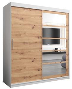 Szafa przesuwna garderoba Roma 1 180 wys. 200 cm biaÅy + artisan