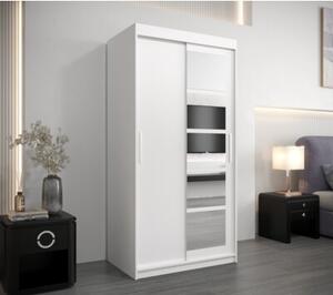 Szafa przesuwna garderoba Roma 1 100 wys. 200 cm biaÅy + biaÅy